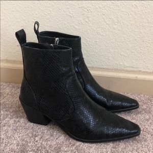 Zara snakeskin ankle boots